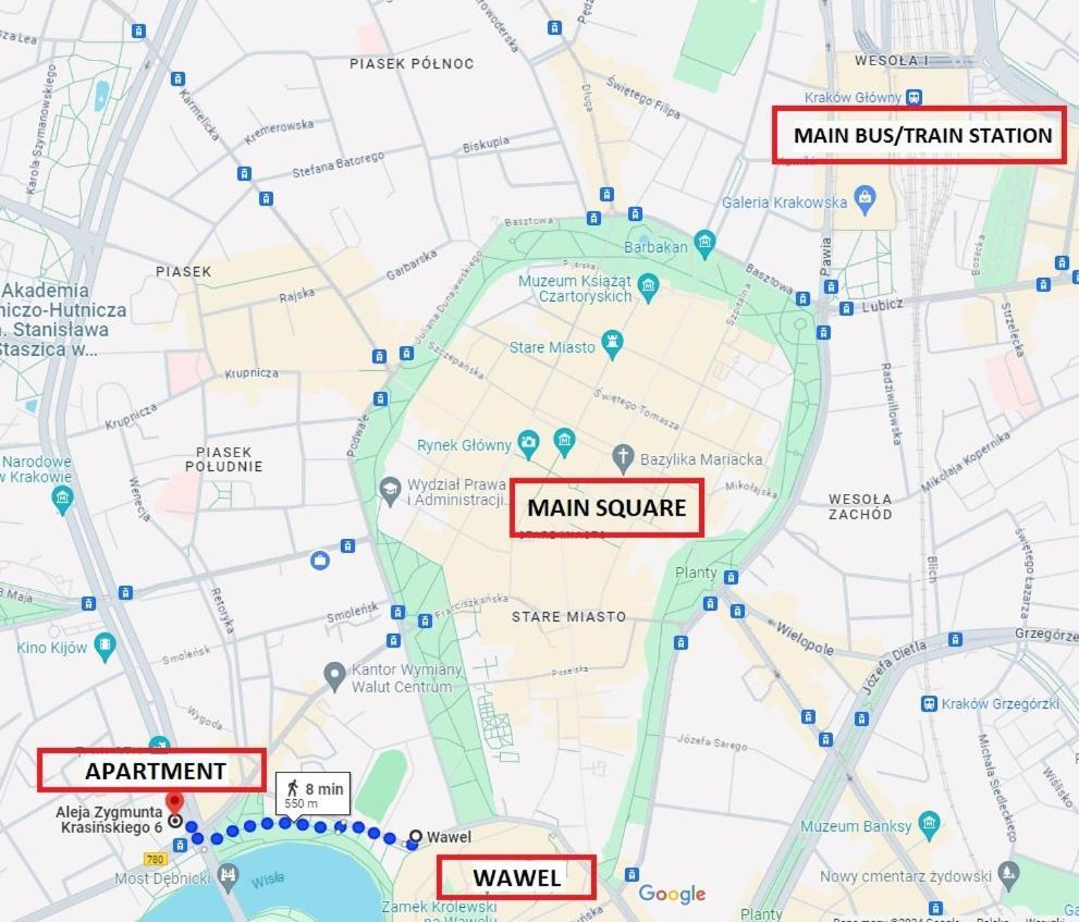 קרקוב Castle View Krasinskiego Avenue מראה חיצוני תמונה